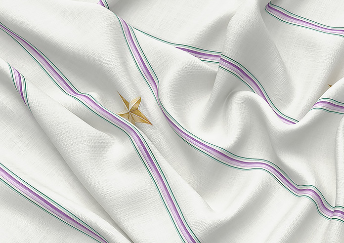 Merrily, Merry Stripy Violet - Roman Blind - Image 4